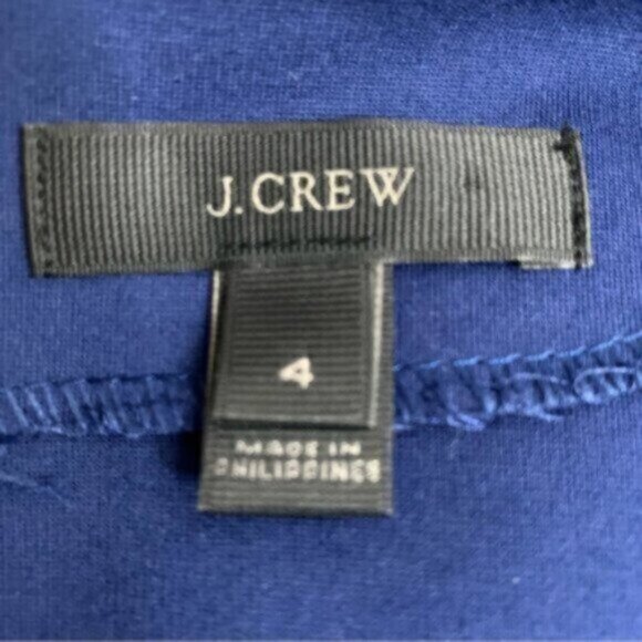 NWOT J. Crew Blue Zip Ponte Sheath Dress - Picture 12 of 14